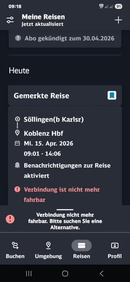 Meine Tagesreise nach Koblenz und zurück mit der B